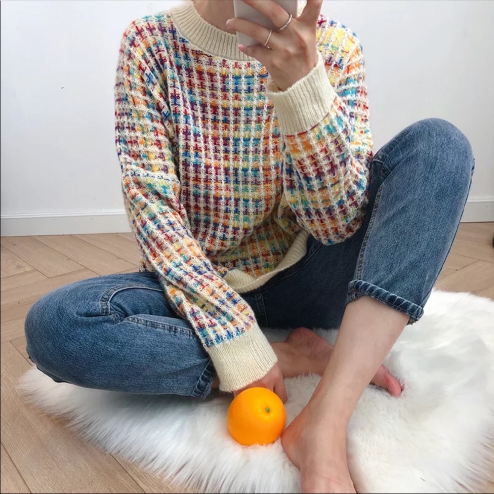 🌈 Rainbow Knit Sweater 🌈